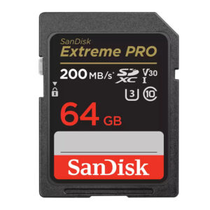 SanDisk 64GB SDXC Extreme Pro UHS-I U3 V30 200MB/s