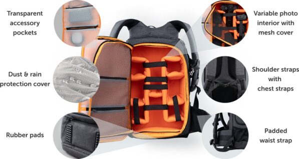 DÖRR Photo Backpack Prag Pro grey - Afbeelding 4